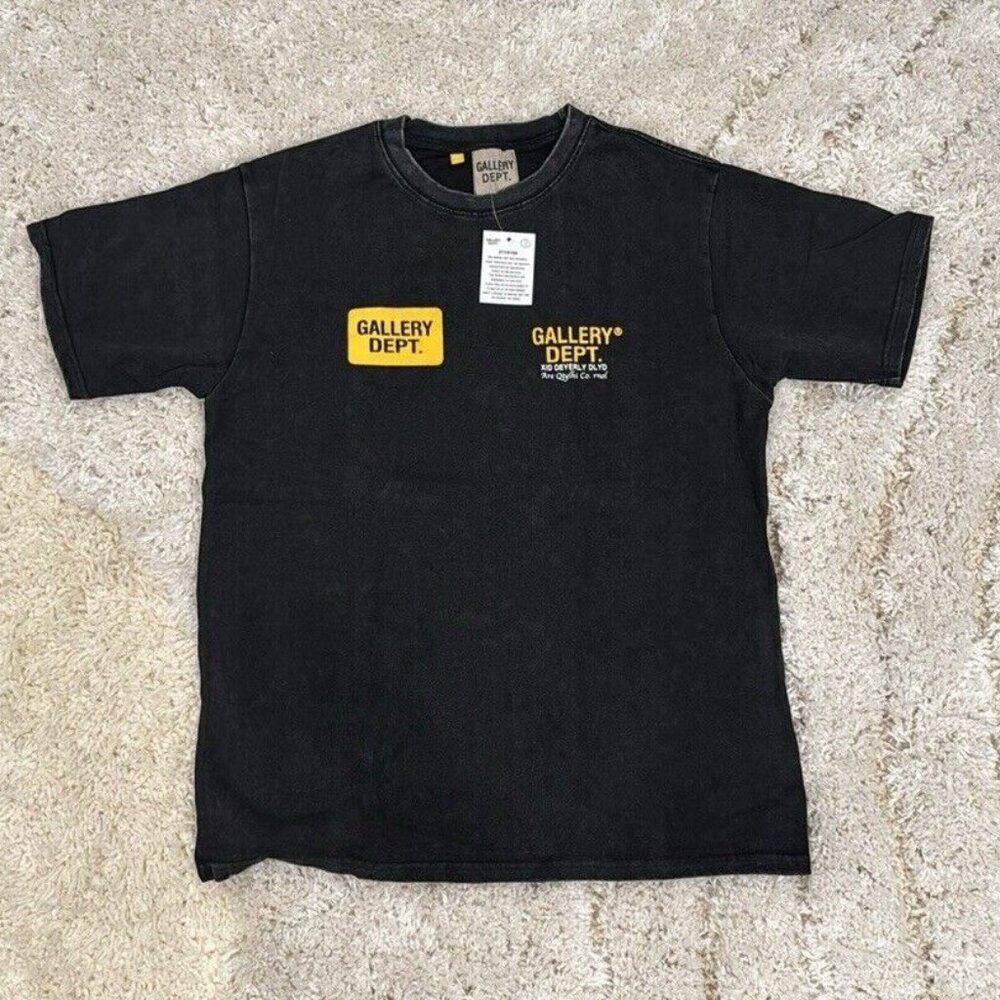 Gallery Dept Property of GD Washed Black T-Shirt for Men Size Large